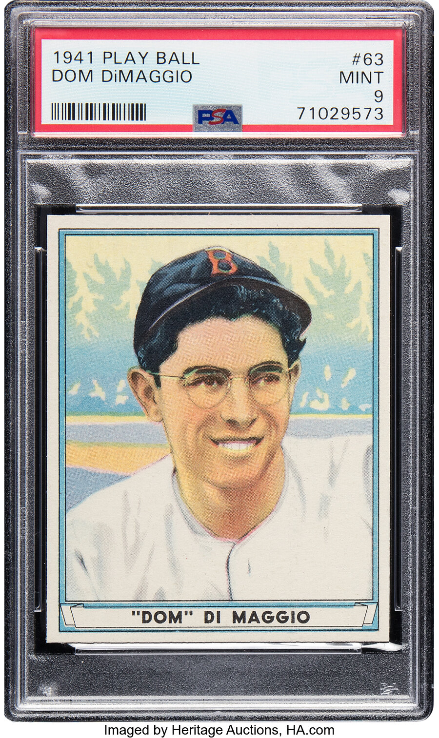 1941 Play Ball Dom DiMaggio Rookie #63 PSA Mint 9 - None Higher