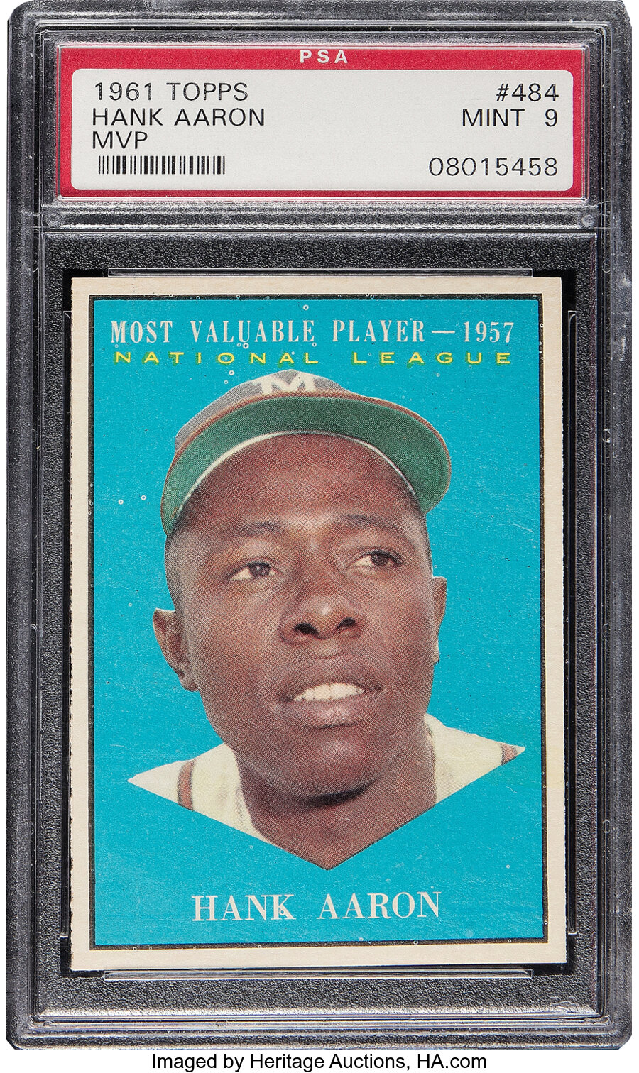 1961 Topps Hank Aaron (MVP) #484 PSA Mint 9