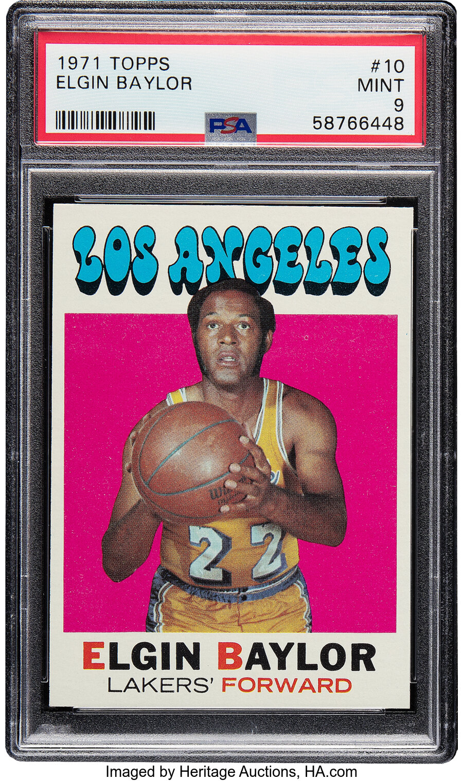 1971 Topps Elgin Baylor #10 PSA Mint 9