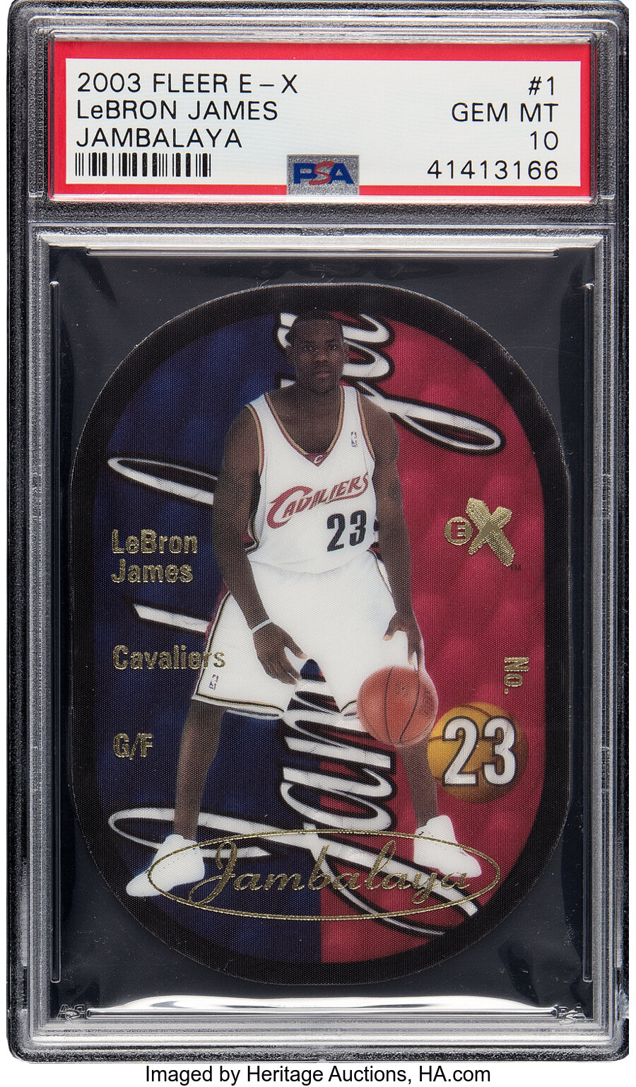 2003 Fleer E-X LeBron James (Jambalaya) Rookie #1 PSA Gem Mint 10