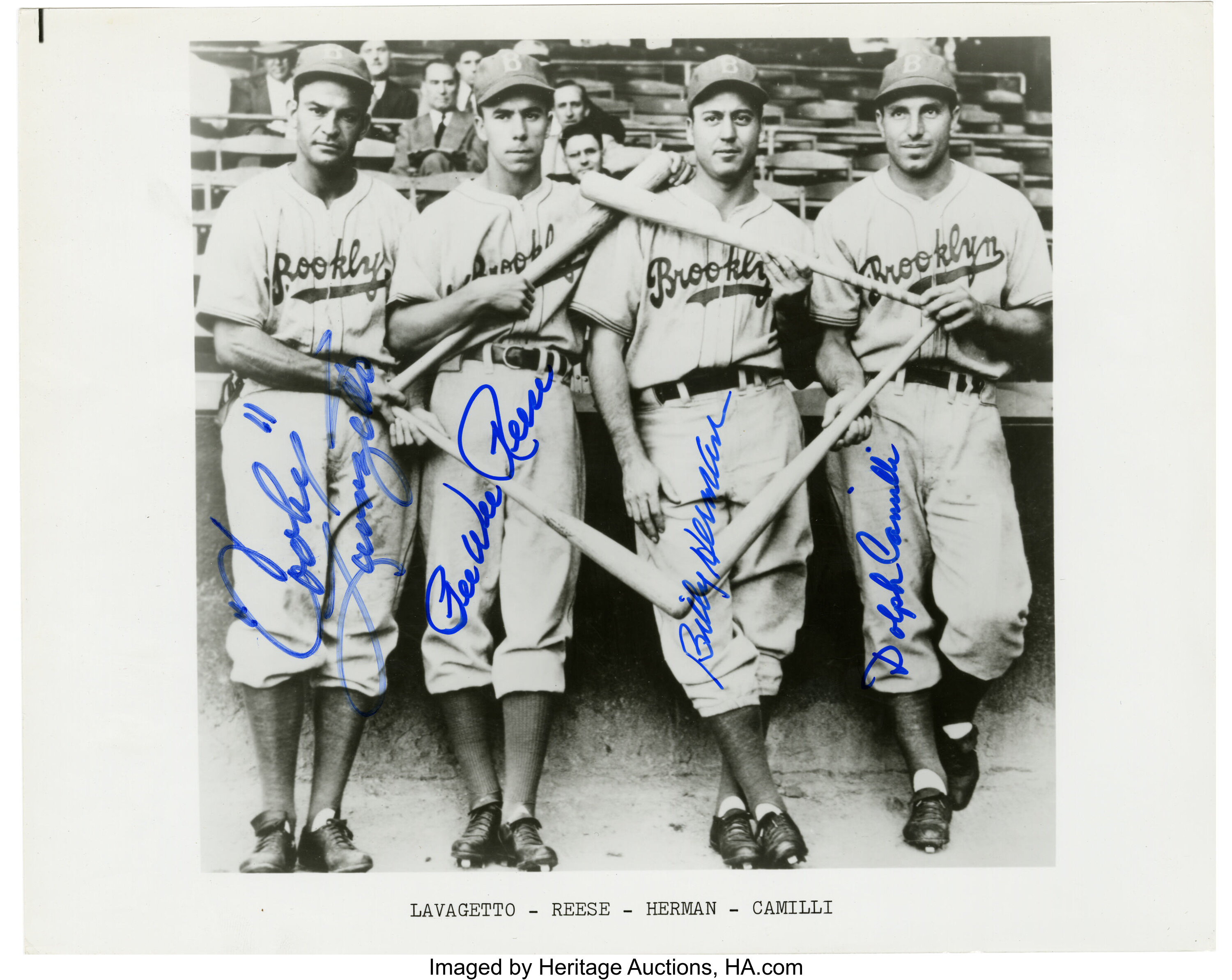 Lot - 1941 BROOKLYN DODGERS TEAM SIGNED PHOTOGRAPH