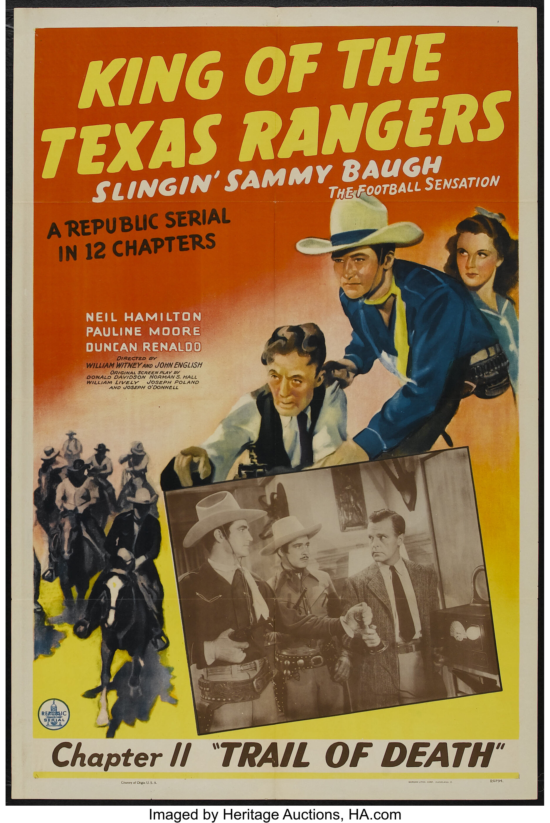 King of the Texas Rangers (Republic, 1941). One Sheet (27