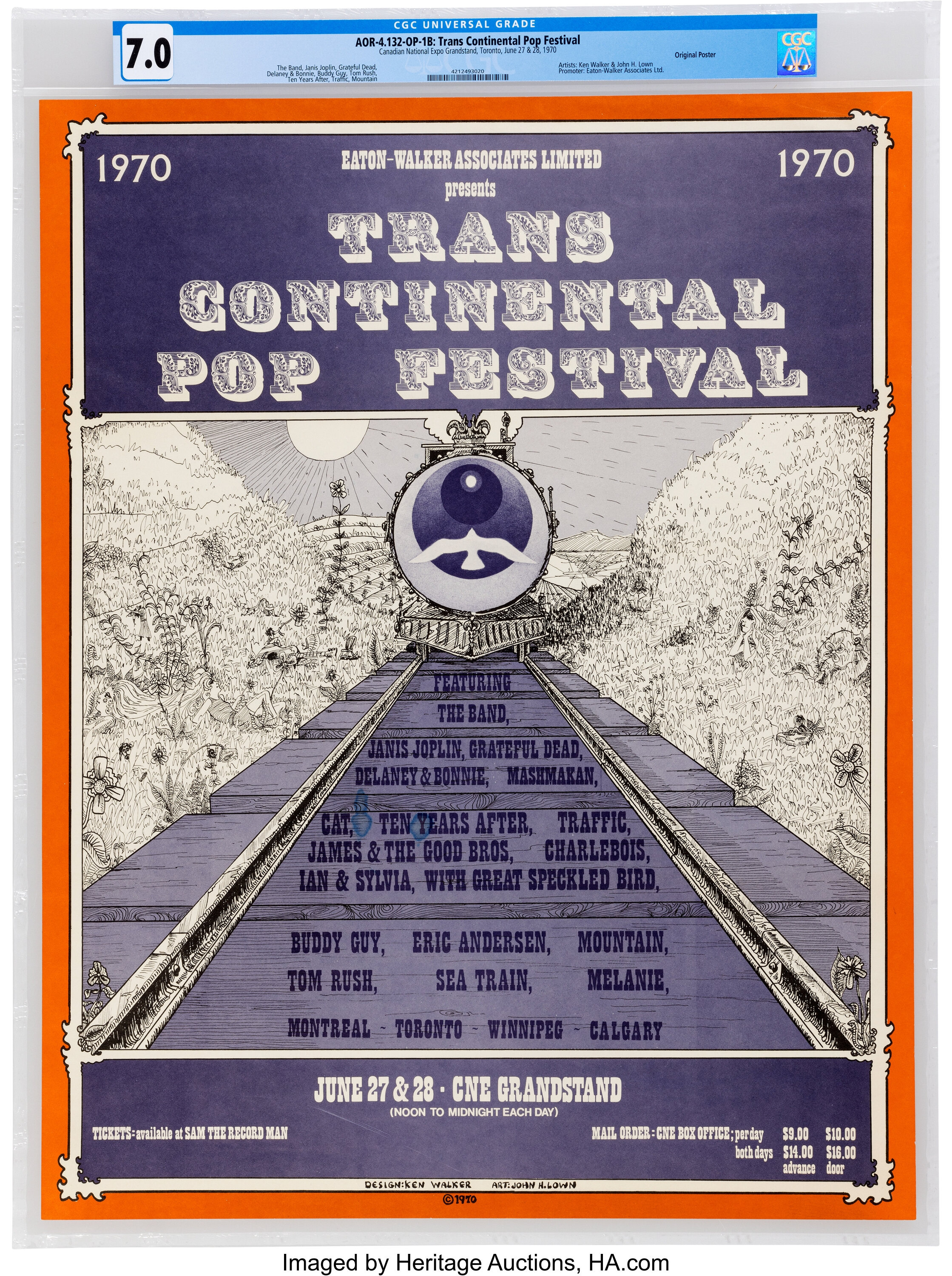 Grateful Dead, Janis Joplin, The Band 1970 Festival Express Poster ...