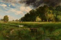 Thomas Moran (American, 1837-1926) Summer Squall, Long Island, 1889 Oil on canvas 24 x 36 inches (61.0 x 91.4 cm) Si