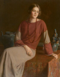 Albert Herter (American, 1871-1950) Portrait of Mrs. George Pratt Oil on canvas 46 x 36 inches (116.8 x 91.4 cm) Sig