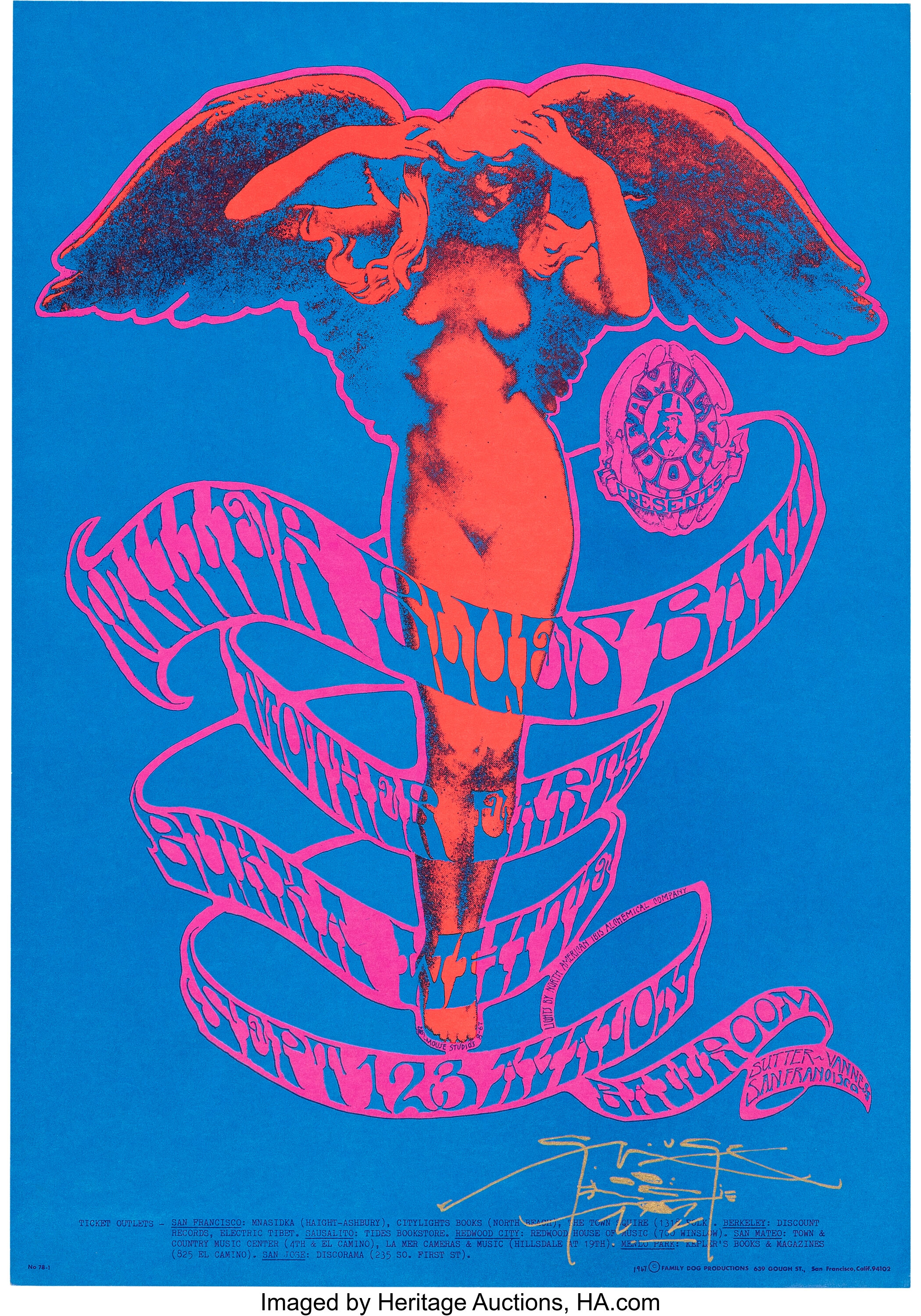 FD-78 Steve Miller Blues Band 1967 Avalon Ballroom Poster Signed by ...