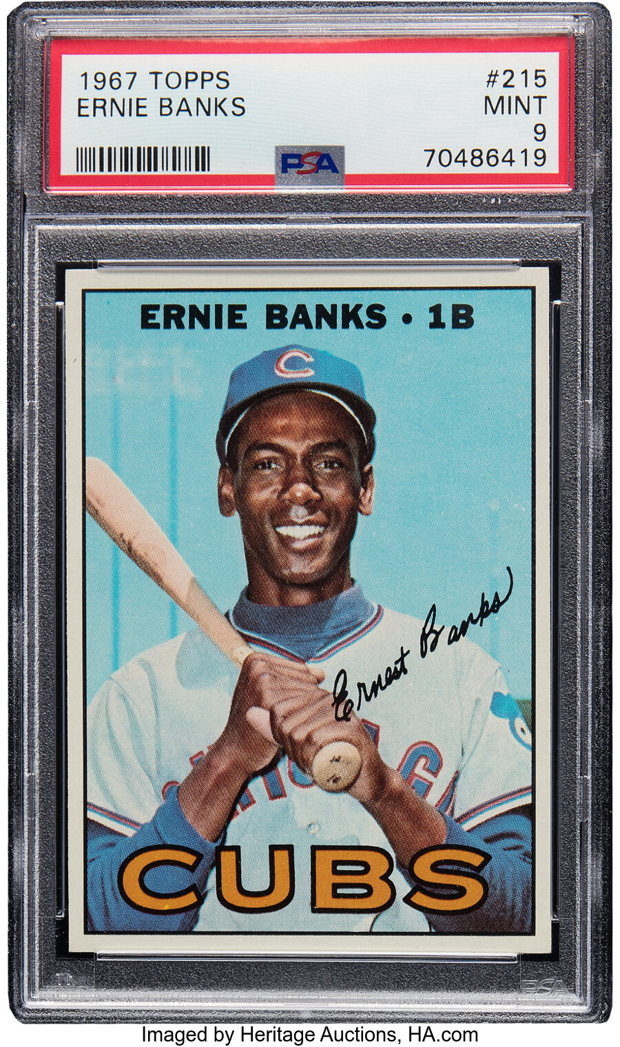 1967 Topps Ernie Banks #215 PSA Mint 9