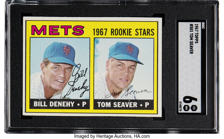 1967 Topps Tom Seaver - Mets Rookies #581 SGC EX/NM 6