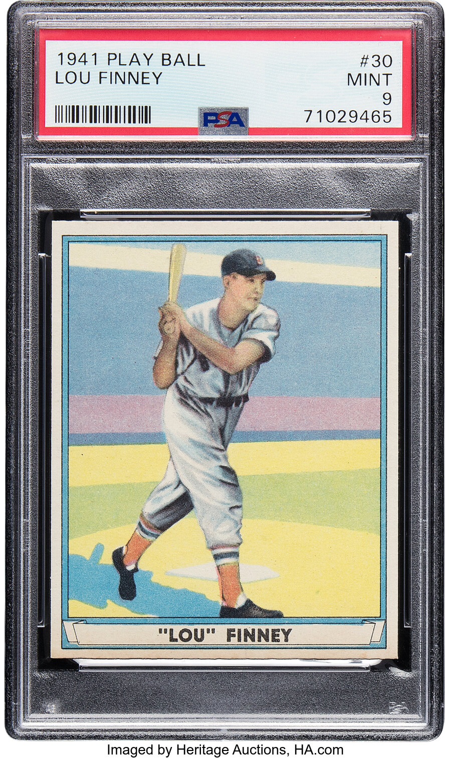 1941 Play Ball Lou Finney #30 PSA Mint 9 - Pop Two, None Higher!