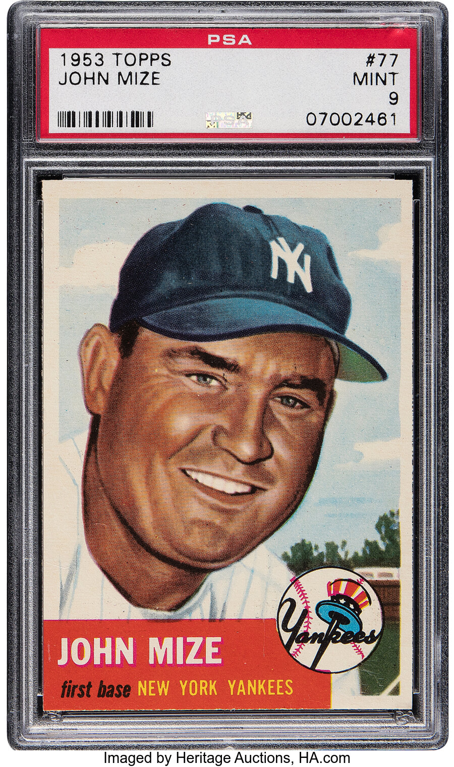 1953 Topps Johnny Mize #77 PSA Mint 9 - Only One Higher!