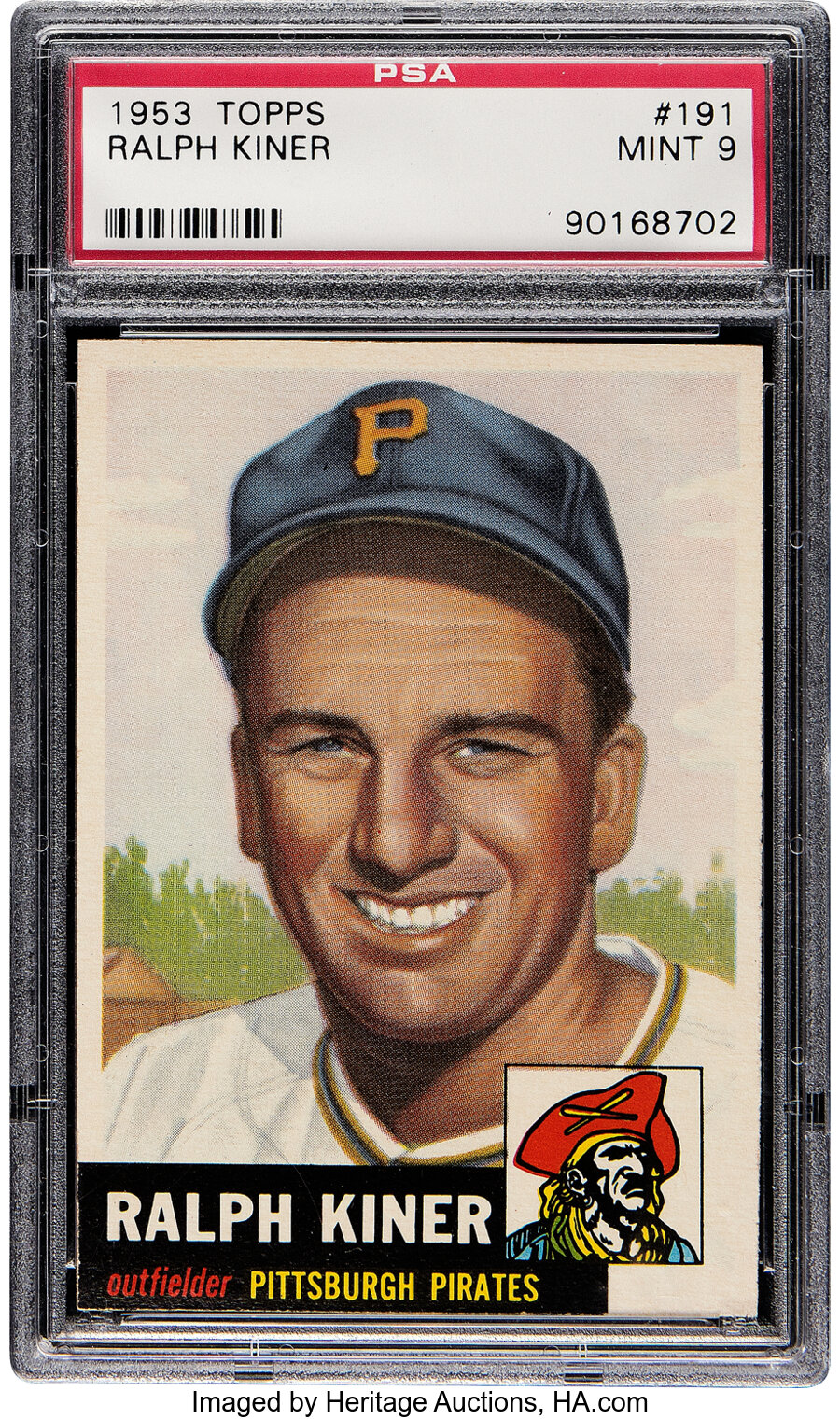 1953 Topps Ralph Kiner #191 PSA Mint 9 - Only One Higher!
