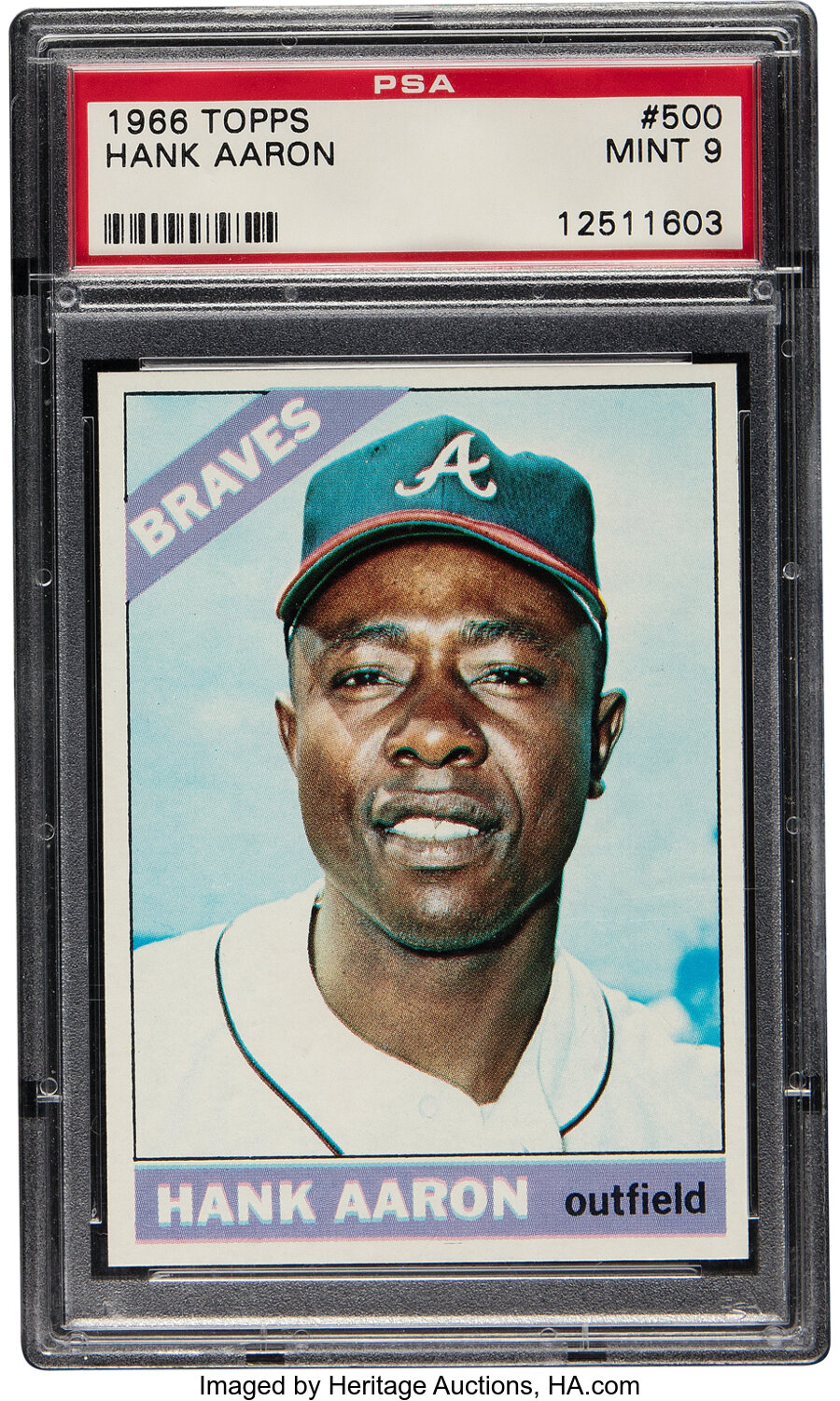 1966 Topps Hank Aaron #500 PSA Mint 9