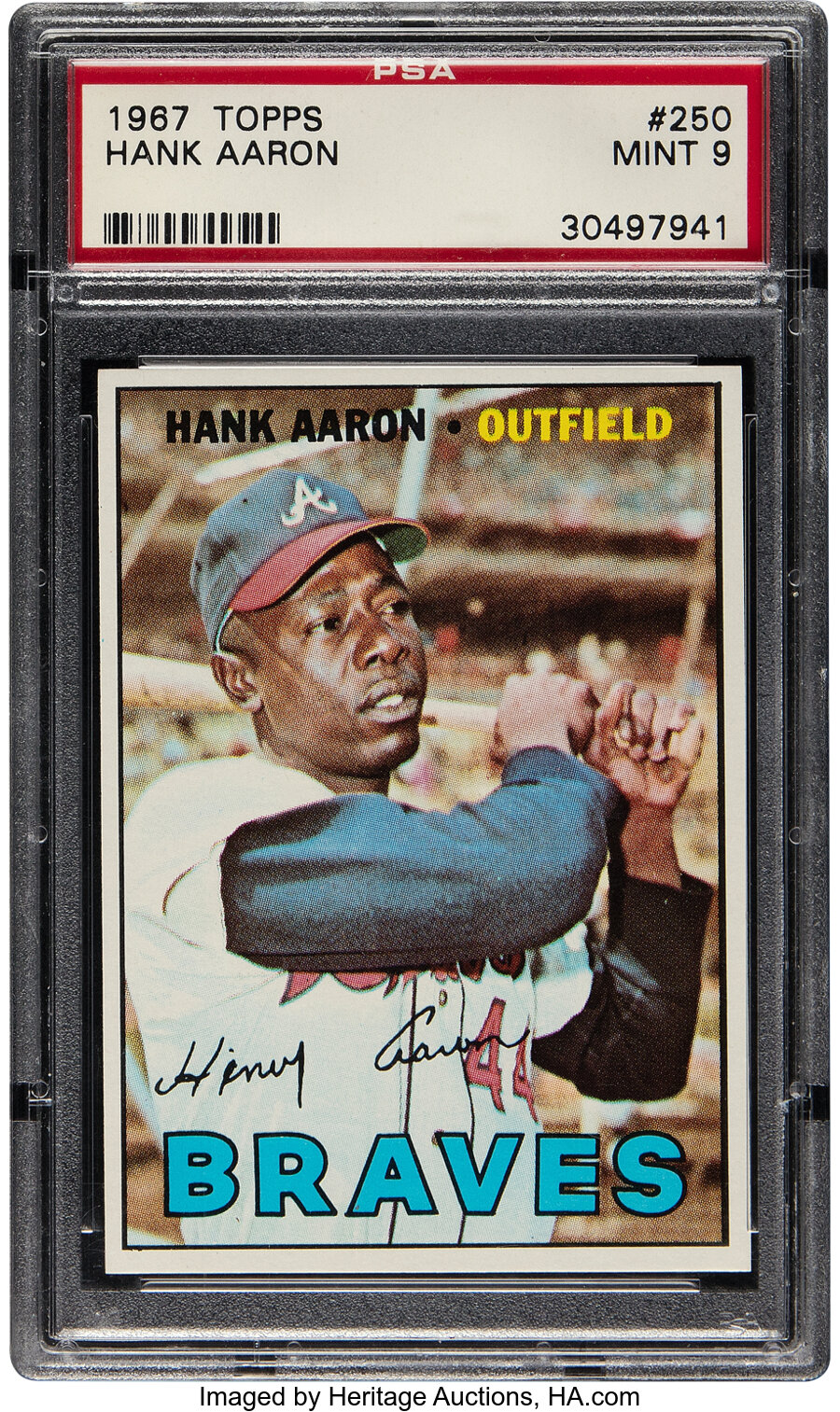 1967 Topps Hank Aaron #250 PSA Mint 9 -- None Higher