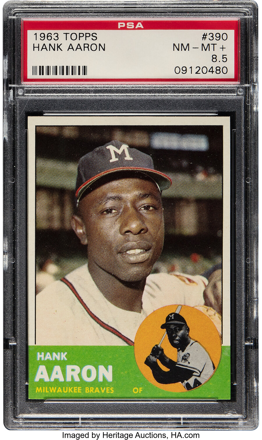 1963 Topps Hank Aaron #390 PSA NM-MT+ 8.5