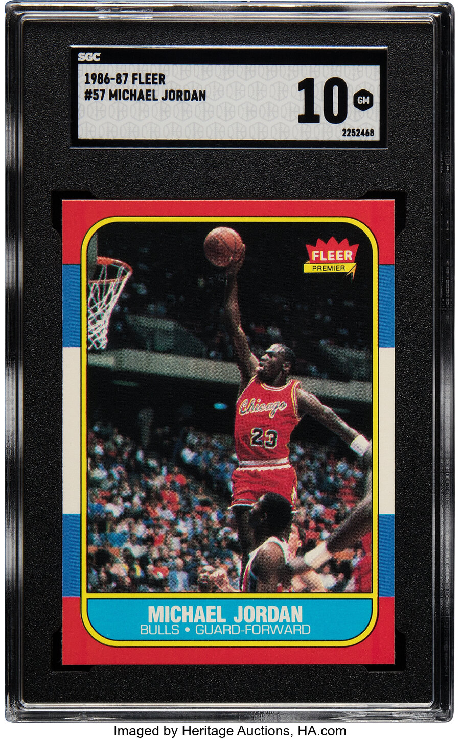 1986 Fleer Michael Jordan Rookie #57 SGC Gem Mint 10