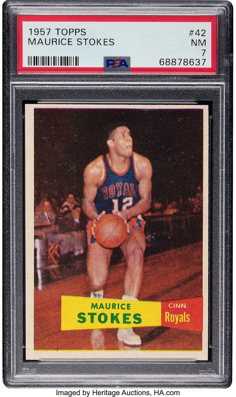 1957 Topps Maurice Stokes #42 PSA NM 7