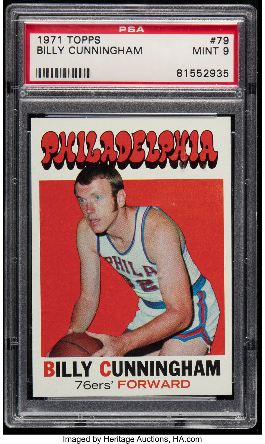 1971 Topps Billy Cunningham #79 PSA Mint 9