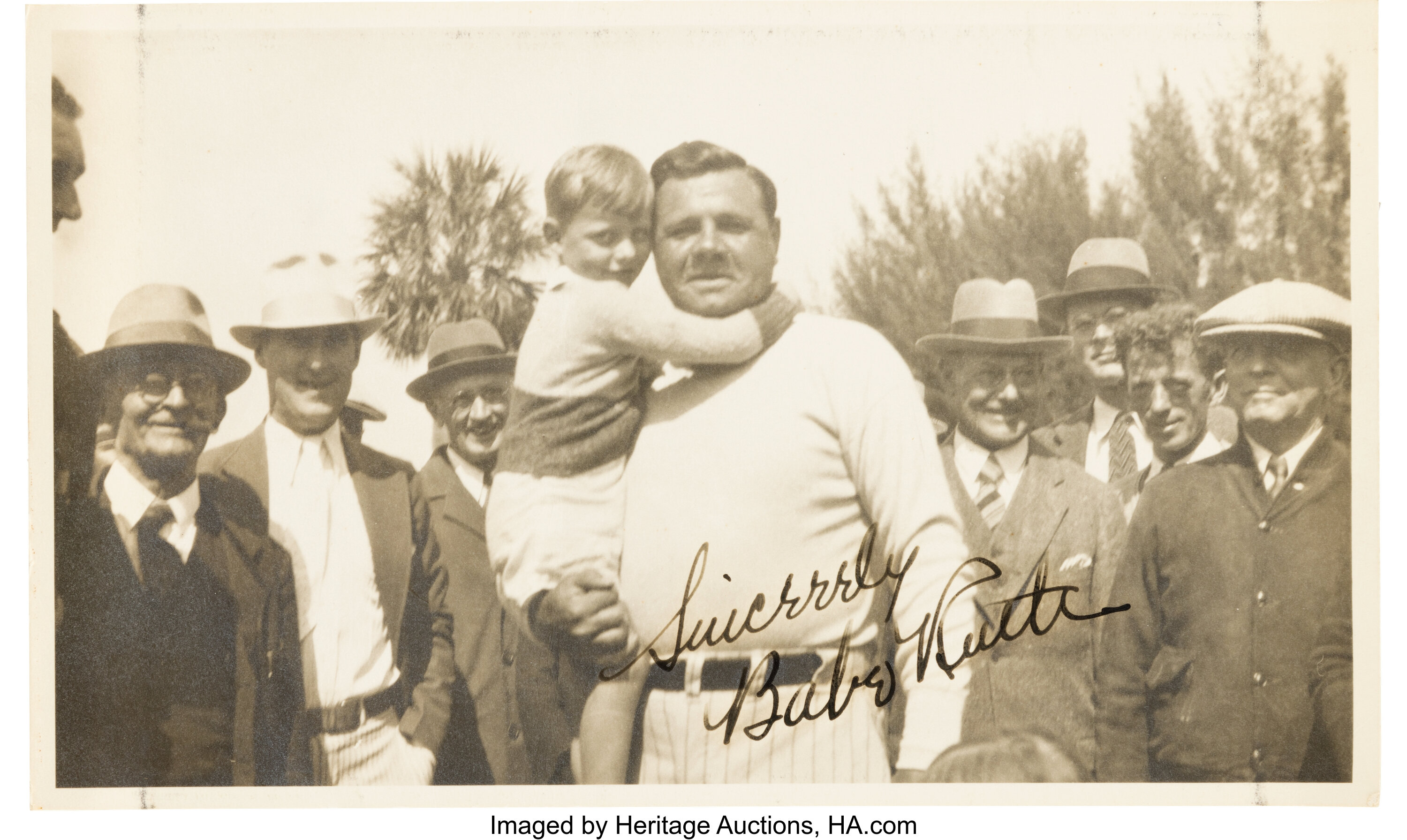 Early 1930's Babe Ruth Signed Photograph, Beckett Auto 9.... | Lot ...