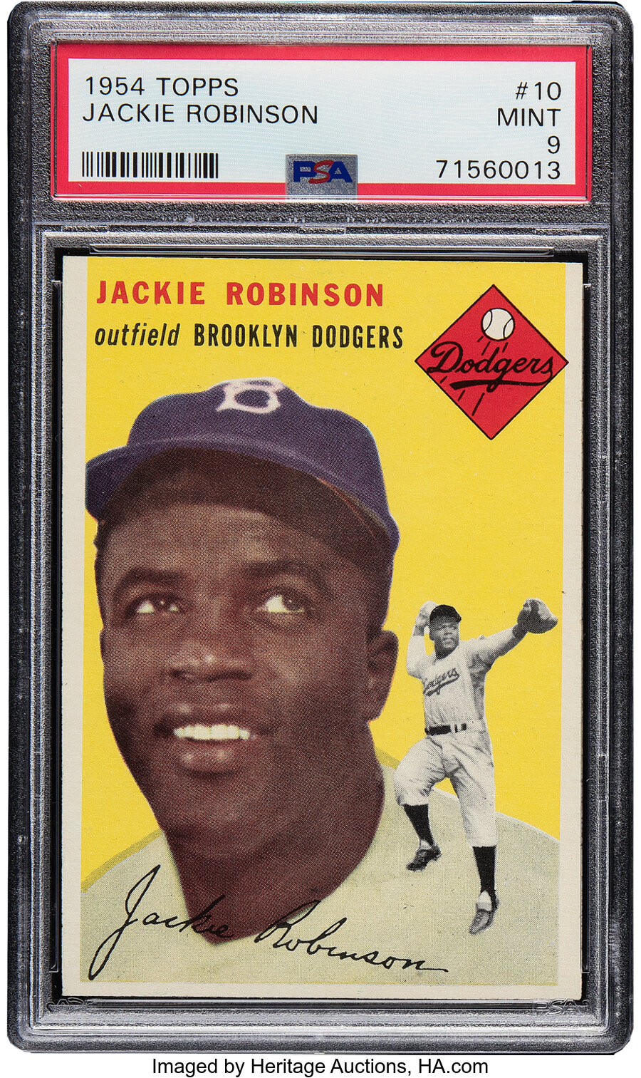 1954 Topps Jackie Robinson #10 PSA Mint 9 - None Higher!