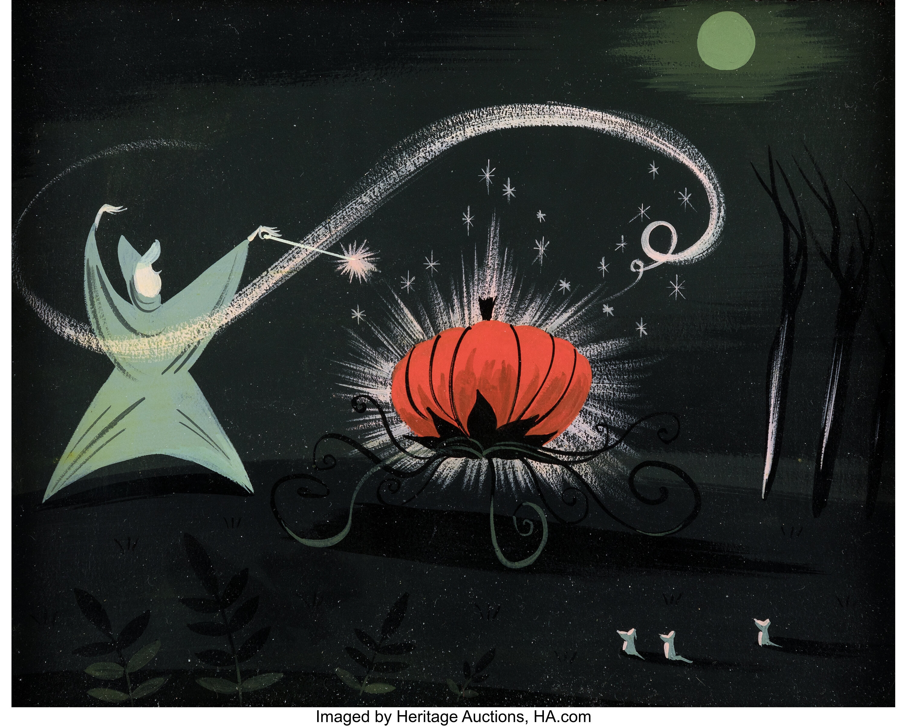 Mary Blair - Cinderella Fairy Godmother and Pumpkin Coach | Lot #17035 ...