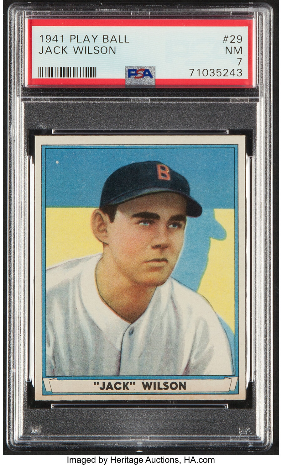 1941 Play Ball Jack Wilson #29 PSA NM 7