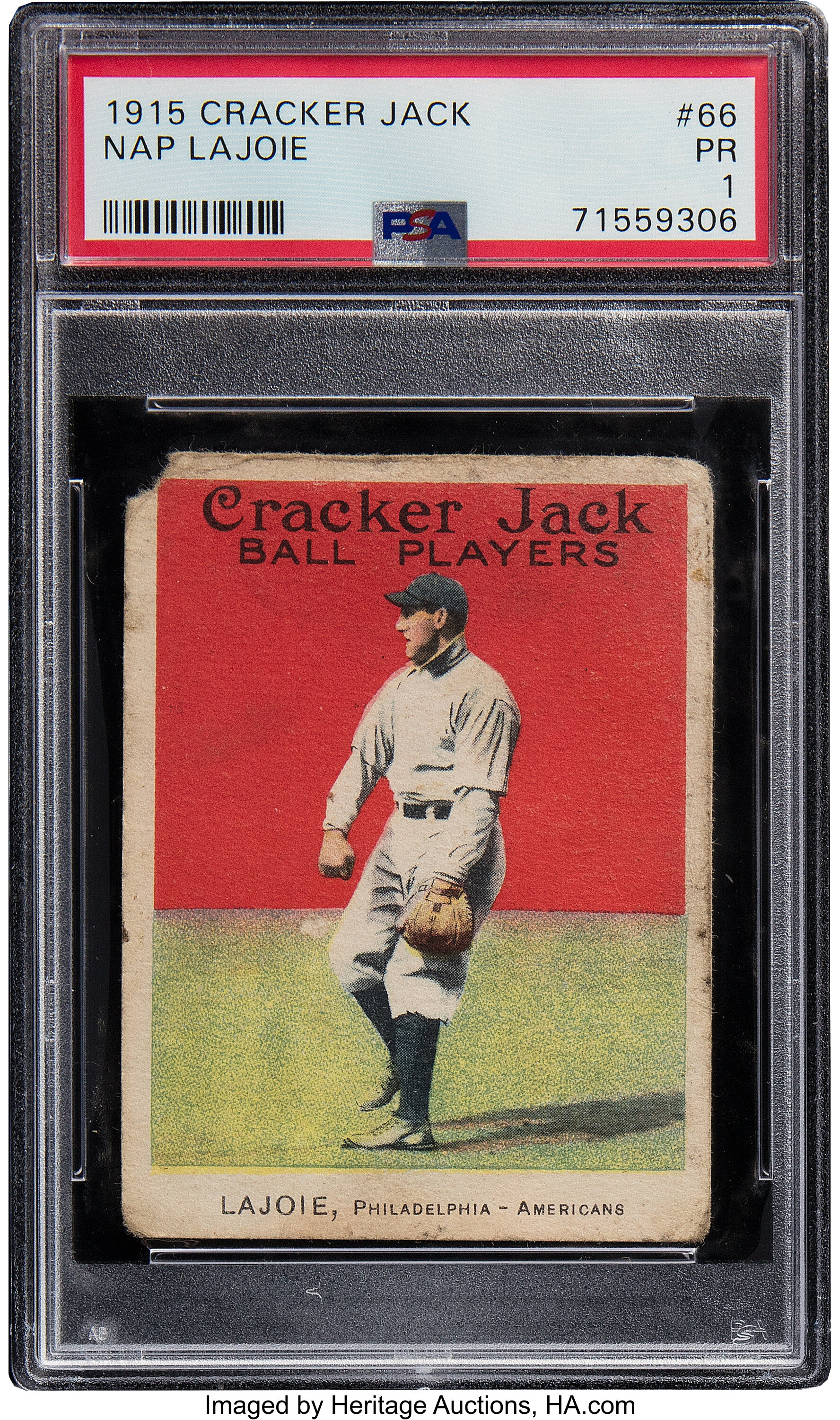 1915 Cracker Jack Nap Lajoie 66 PSA Poor 1.... Baseball Cards Lot