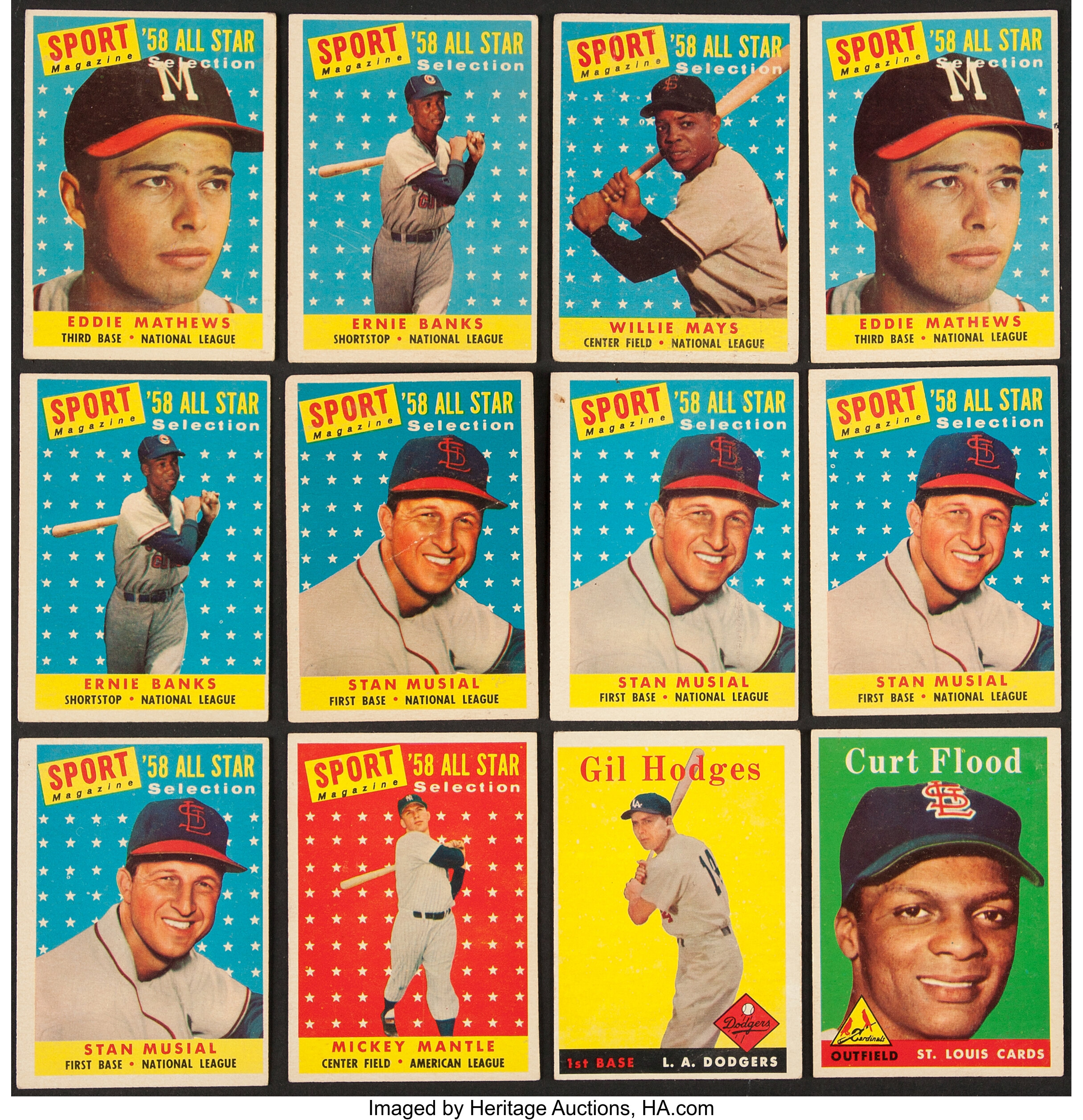 1958 Topps Baseball Card Collection (62). ... Baseball Cards Lots | Lot ...