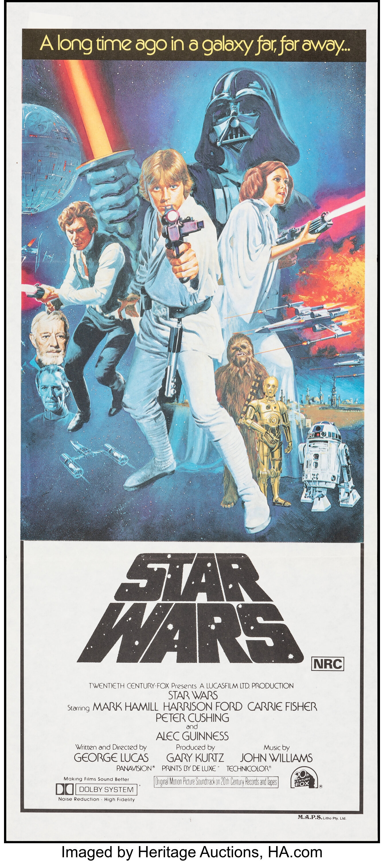 Star Wars (20th Century Fox, 1977). Folded, Very Fine/Near Mint. | Lot ...