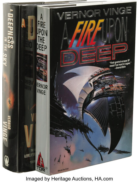 A Fire Upon The Deep - Vernor Vinge 1992, 1st Edition