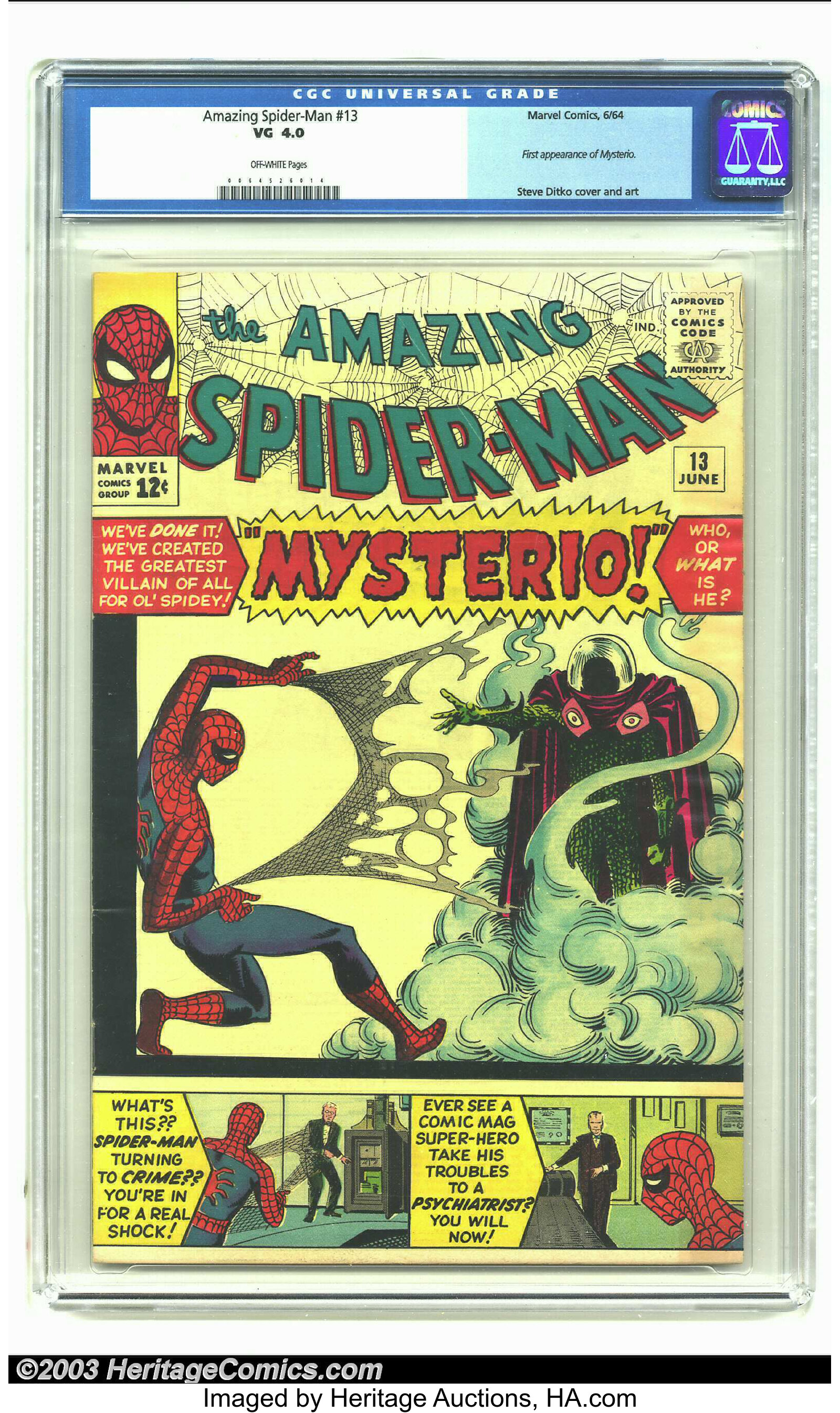 correr Seguro Intercambiar Amazing Spider-Man #13 (Marvel, 1964) CGC VG 4.0 Off-white pages. | Lot  #16085 | Heritage Auctions