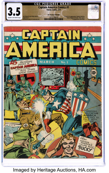 Golden Age (1938-1955):Superhero, Captain America Comics #1 The Promise Collection Pedigree ...