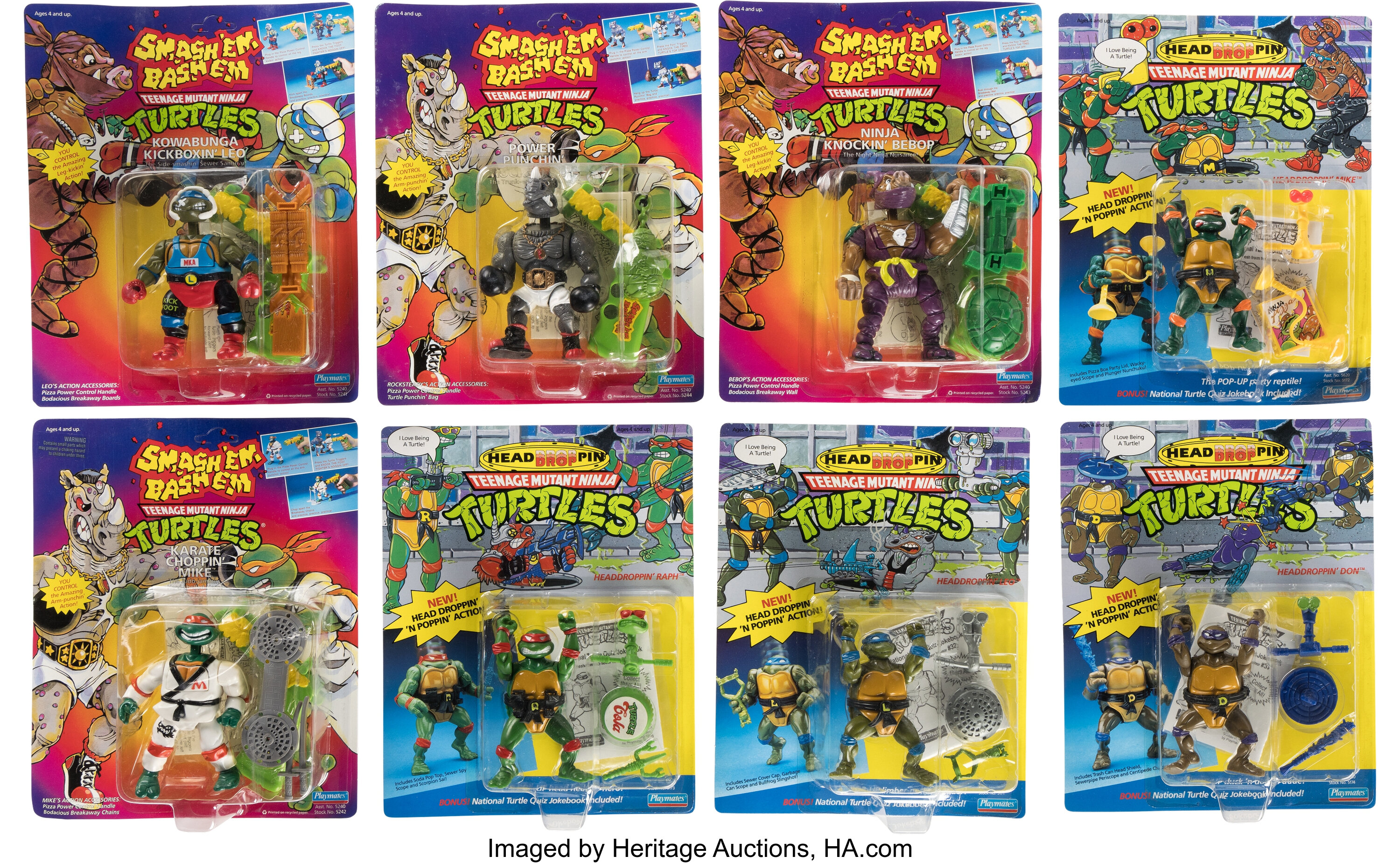 Teenage Mutant Ninja Turtles Smash'em Bash'em & Head Droppin Figures ...