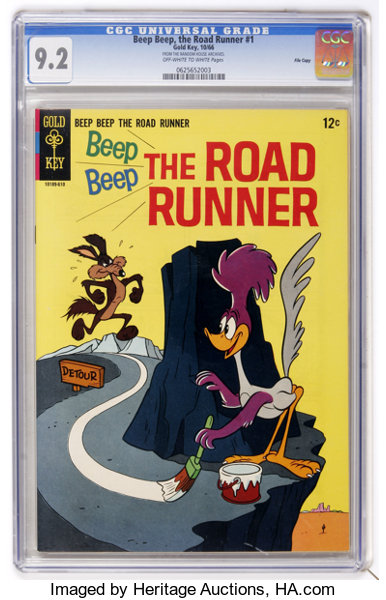 Beep Beep The Road Runner 1 File Copy Gold Key 1966 Cgc Nm Lot 16074 Heritage Auctions - meep meep roadrunner roblox id