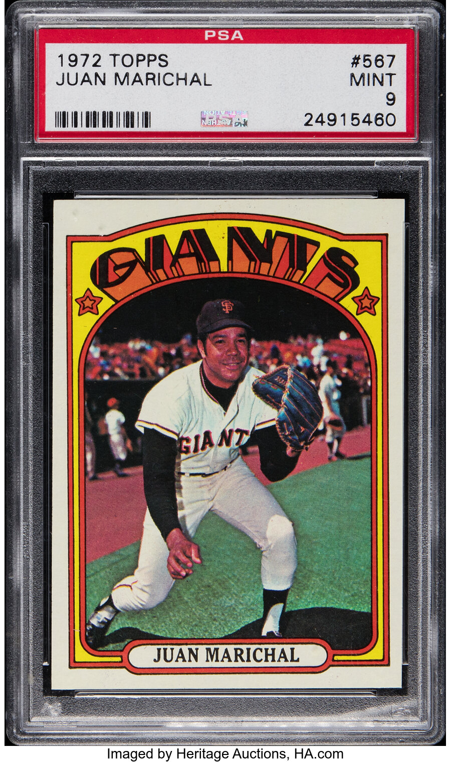 1972 Topps Juan Marichal #567 PSA Mint 9