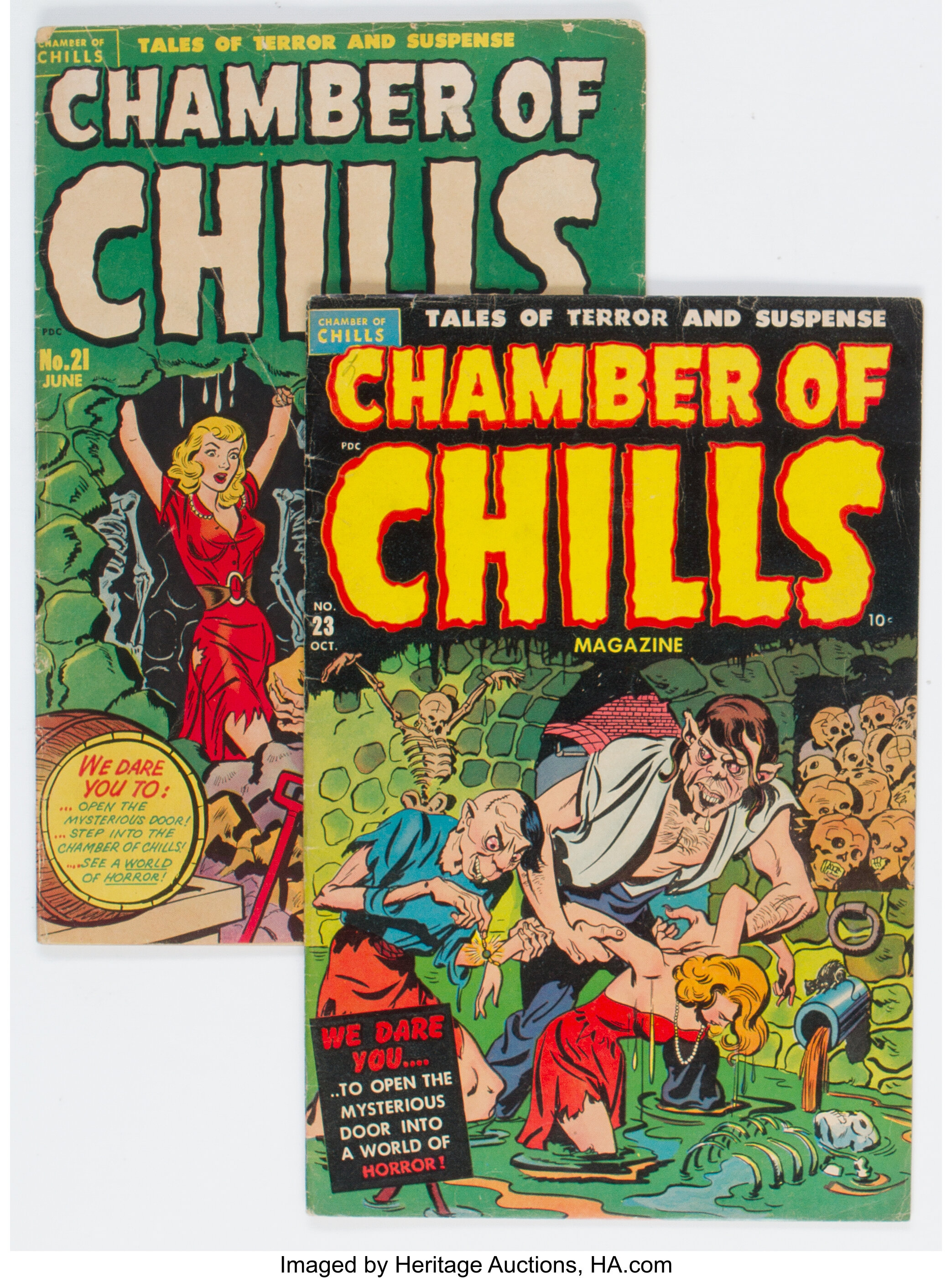 Chamber Of Chills #21 (#1) And 23 (#3) Group (harvey, 1951) 