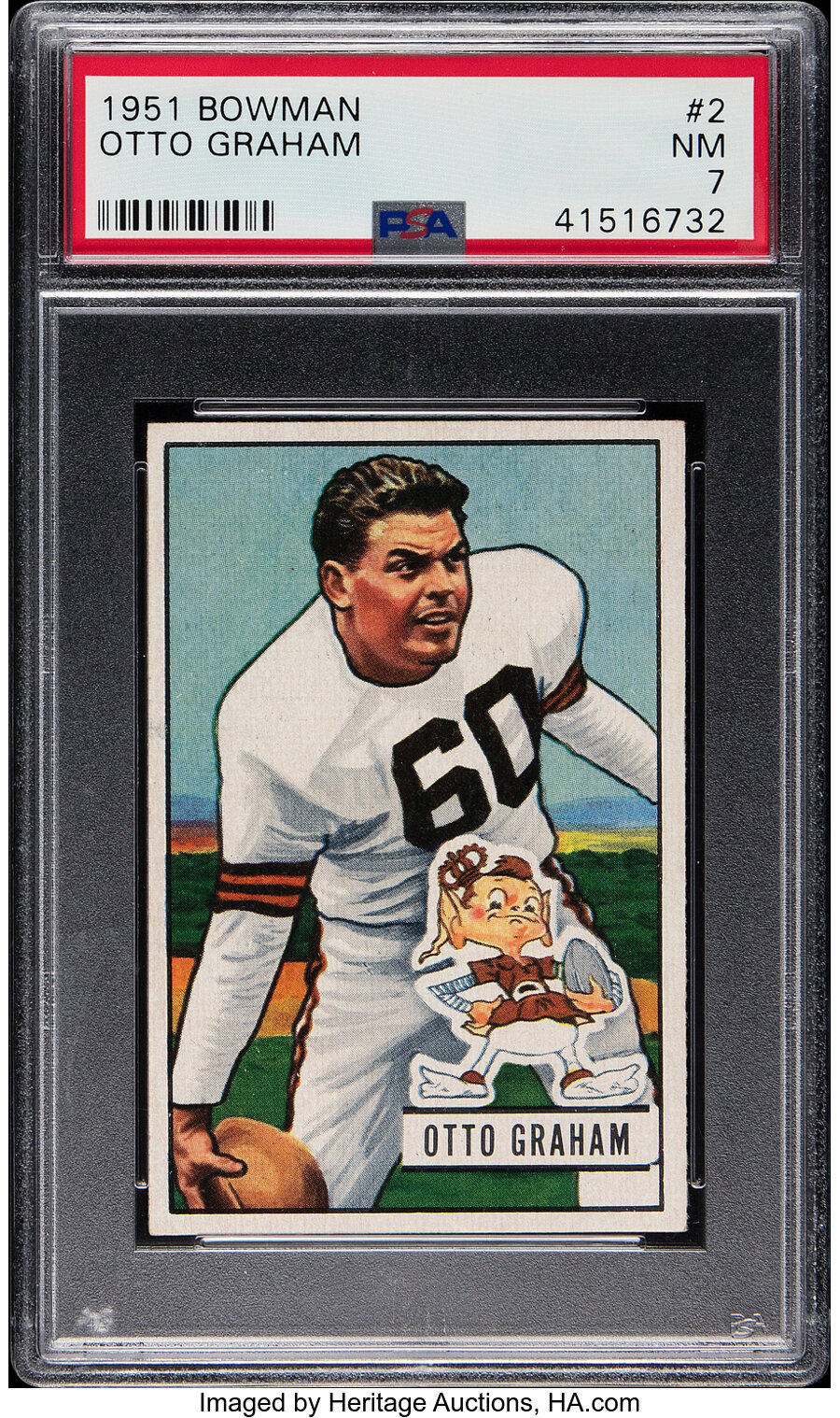 1951 Bowman Otto Graham #2 PSA NM 7