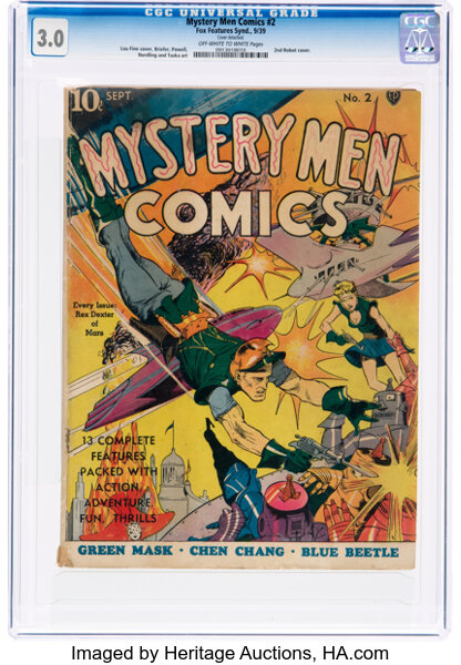 Golden Age (1938-1955):Superhero, Mystery Men Comics #2 (Fox, 1939) CGC GD/VG 3.0 Off-white to white pages....