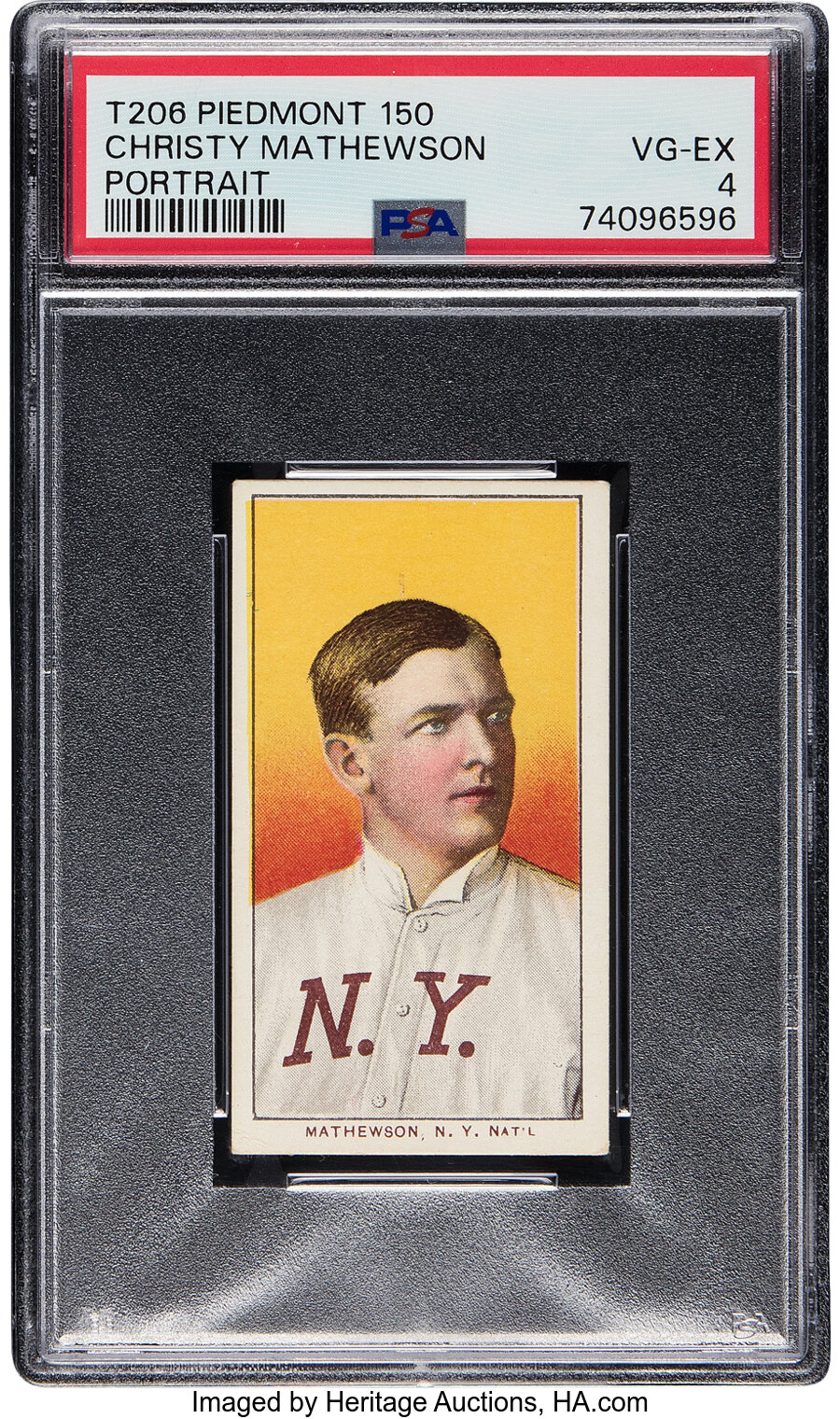 1909-11 T206 Piedmont 150/25 Christy Mathewson (Portrait) PSA VG-EX 4