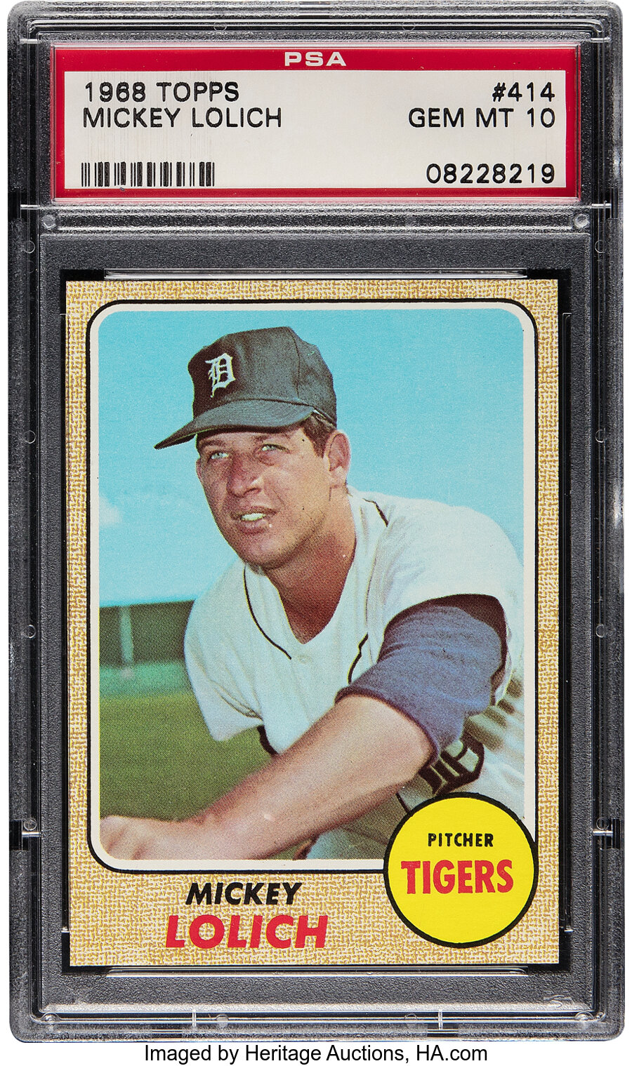 1968 Topps Mickey Lolich #414 PSA Gem Mint 10