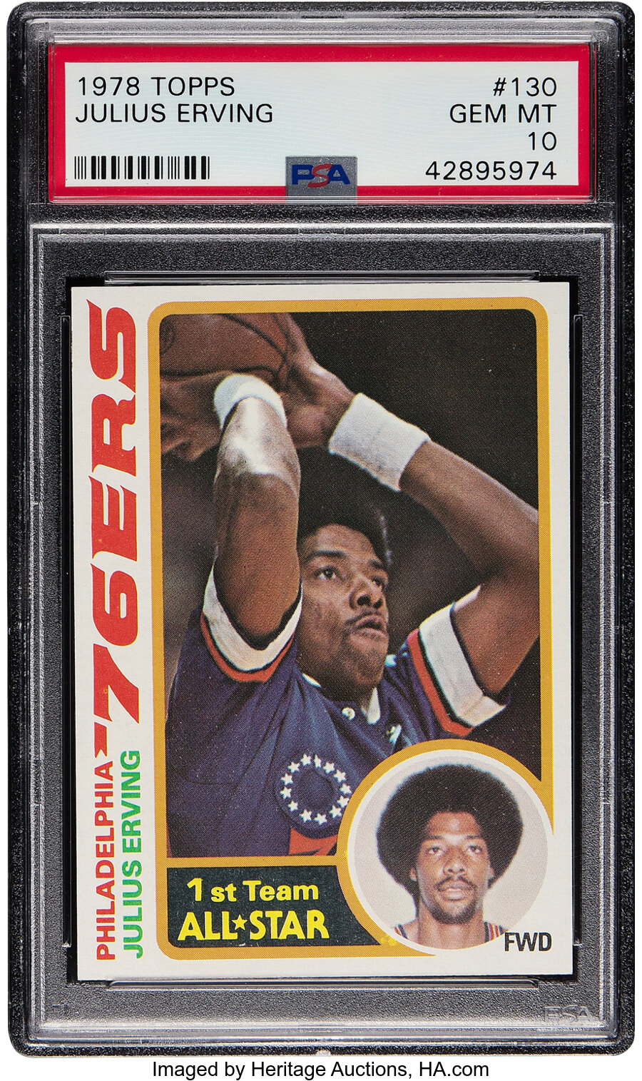 1978 Topps Julius Erving #130 PSA Gem Mint 10