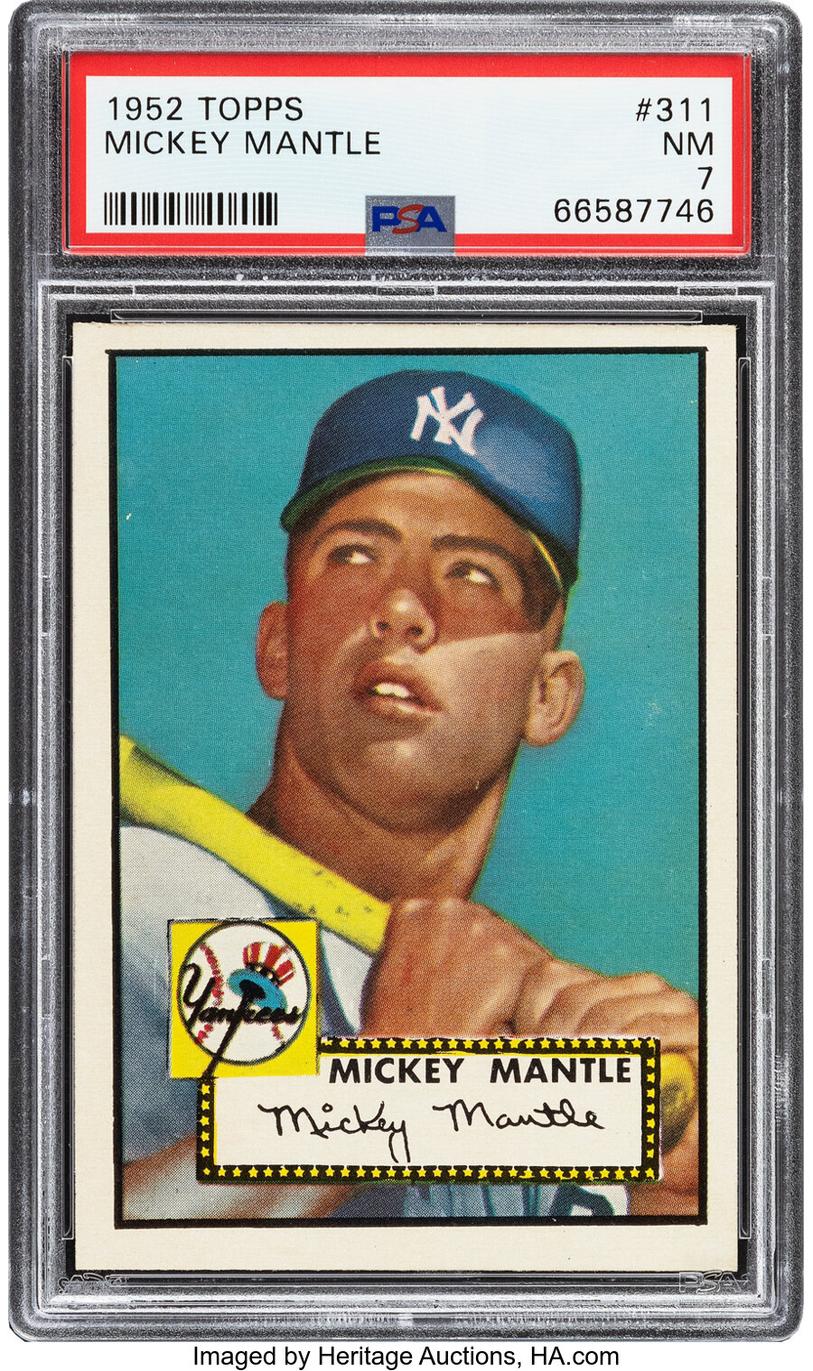 1952 Topps Mickey Mantle #311 PSA NM 7