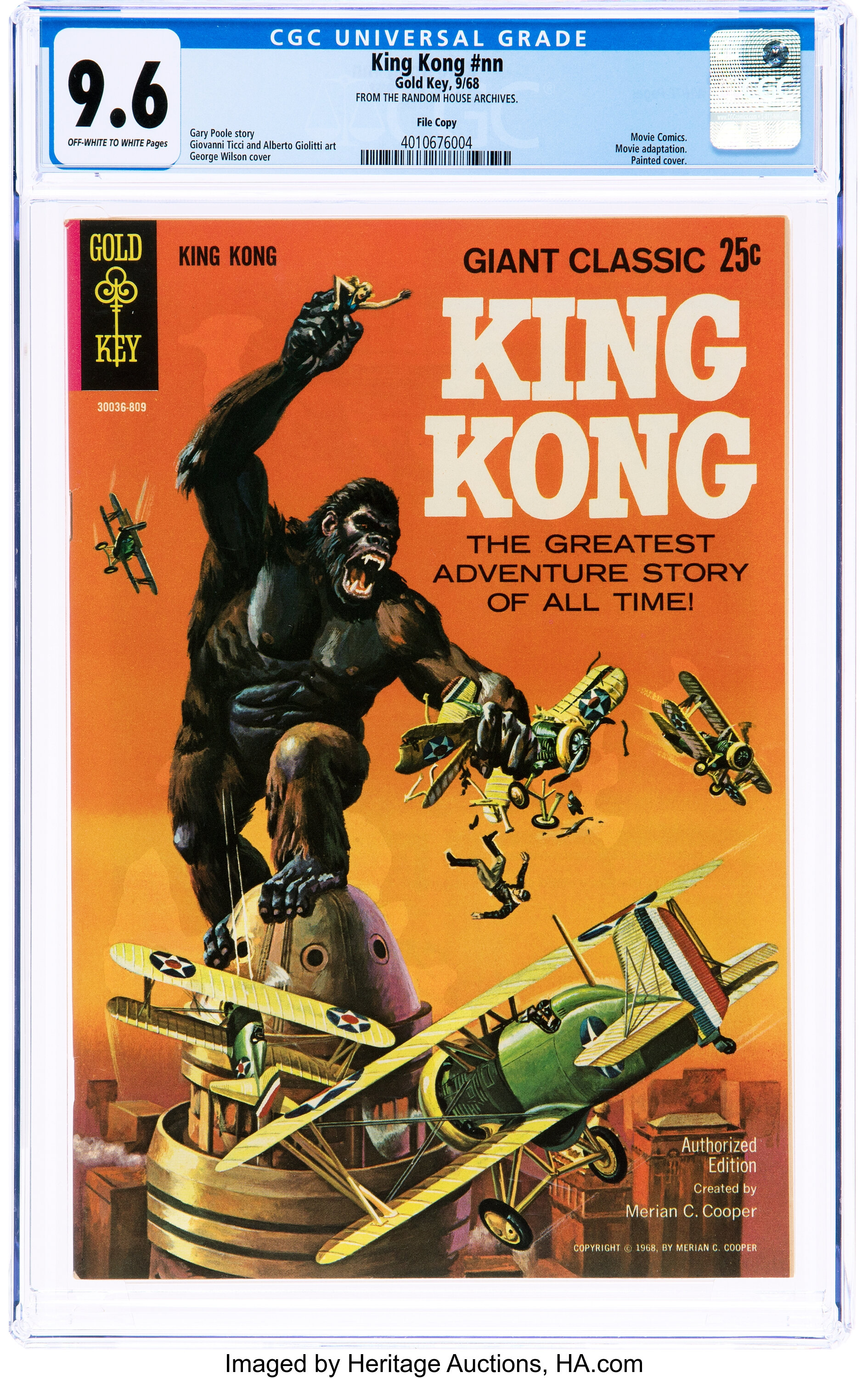 Movie Comics King Kong nn File Copy (Gold Key, 1968) CGC NM+ 9.6