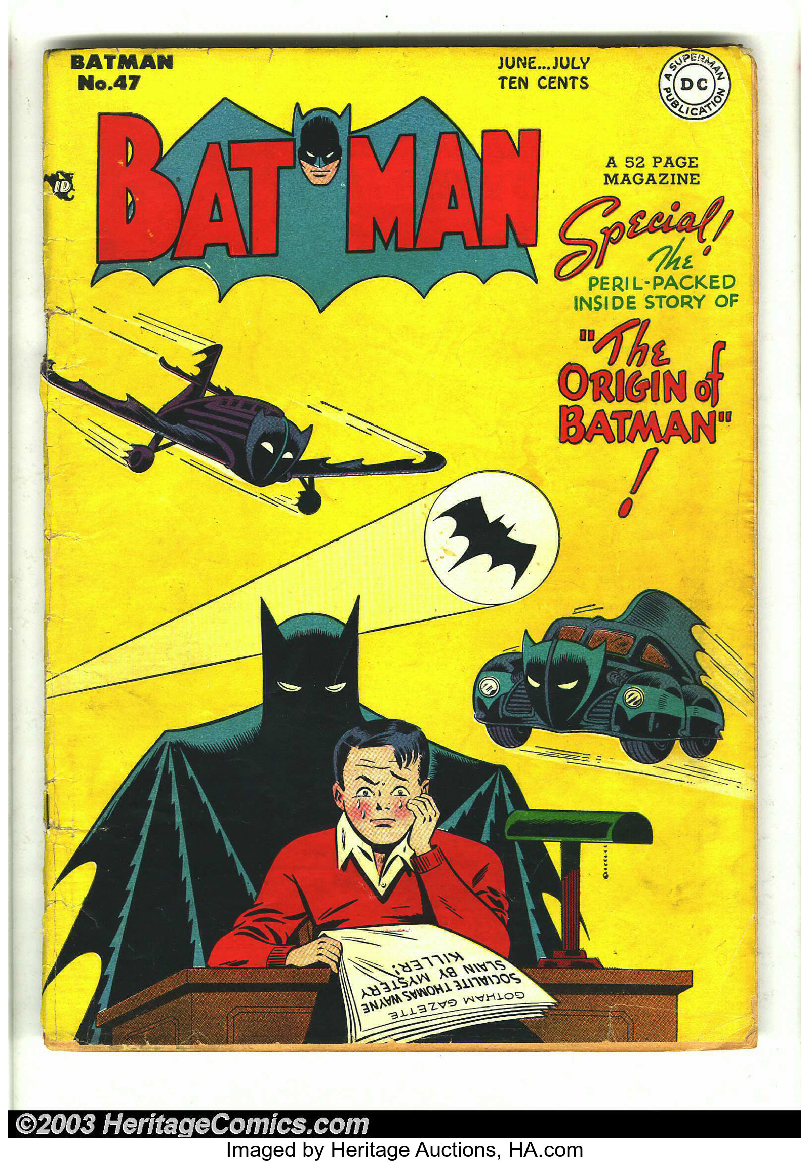 Batman #47 (DC, 1948) Condition: GD/VG. First detailed origin of | Lot  #15077 | Heritage Auctions