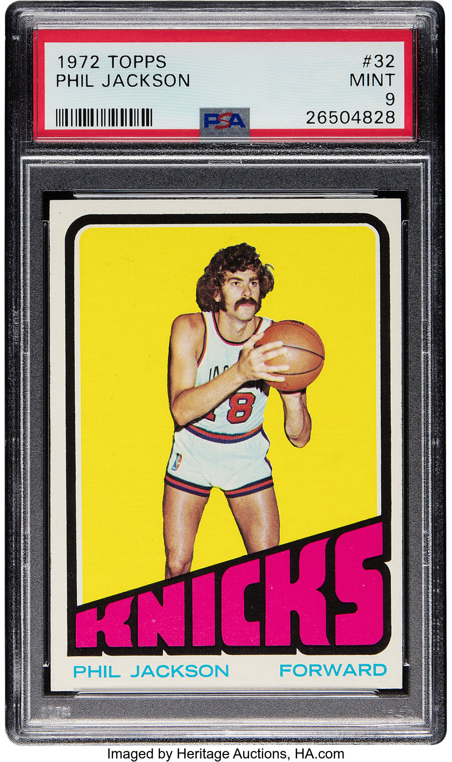 1972 Topps Phil Jackson Rookie #32 PSA Mint 9 - Four Higher