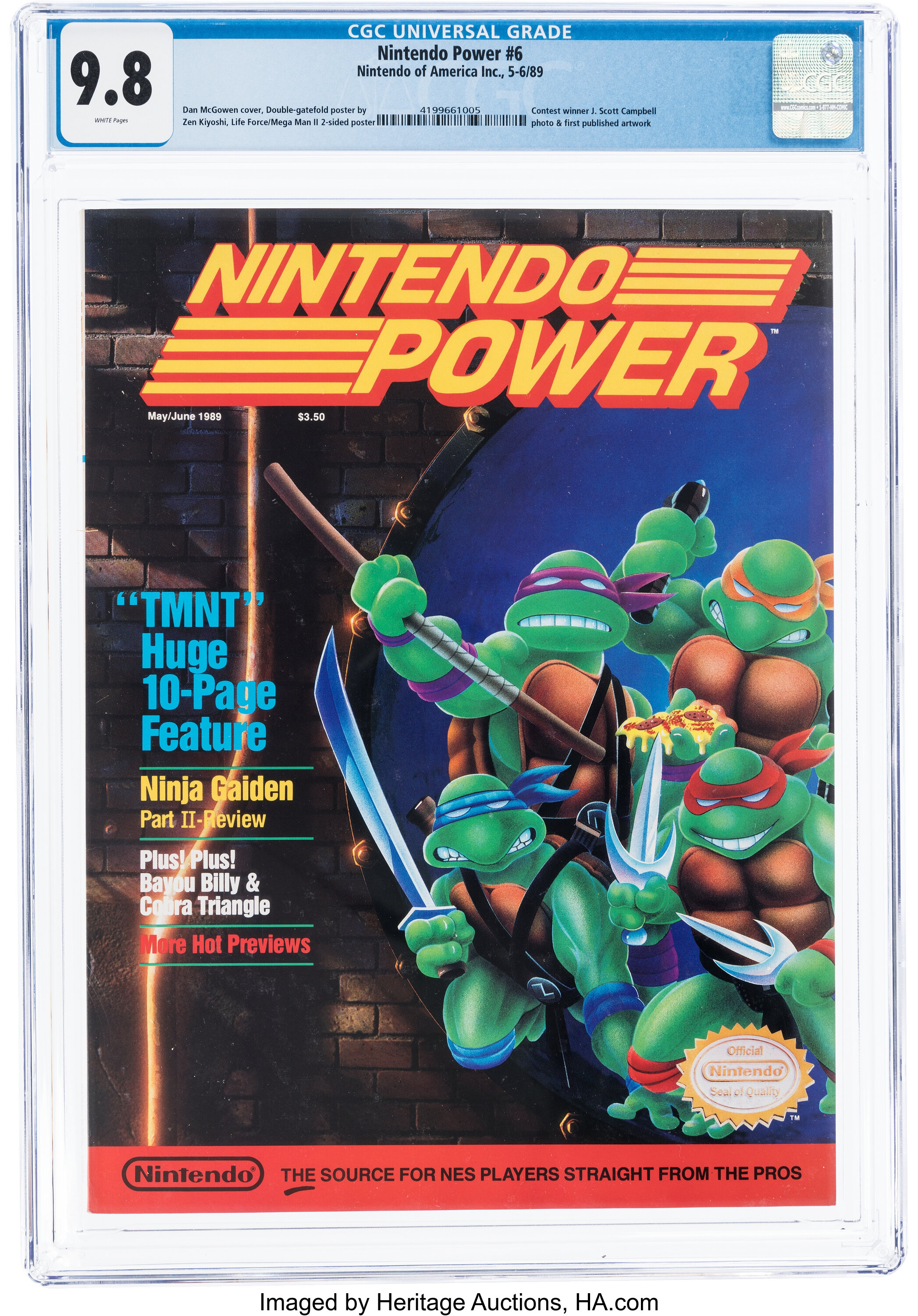 Nintendo Power #6 (Nintendo of America, Inc., 1989) CGC NM/MT 9.8 | Lot ...