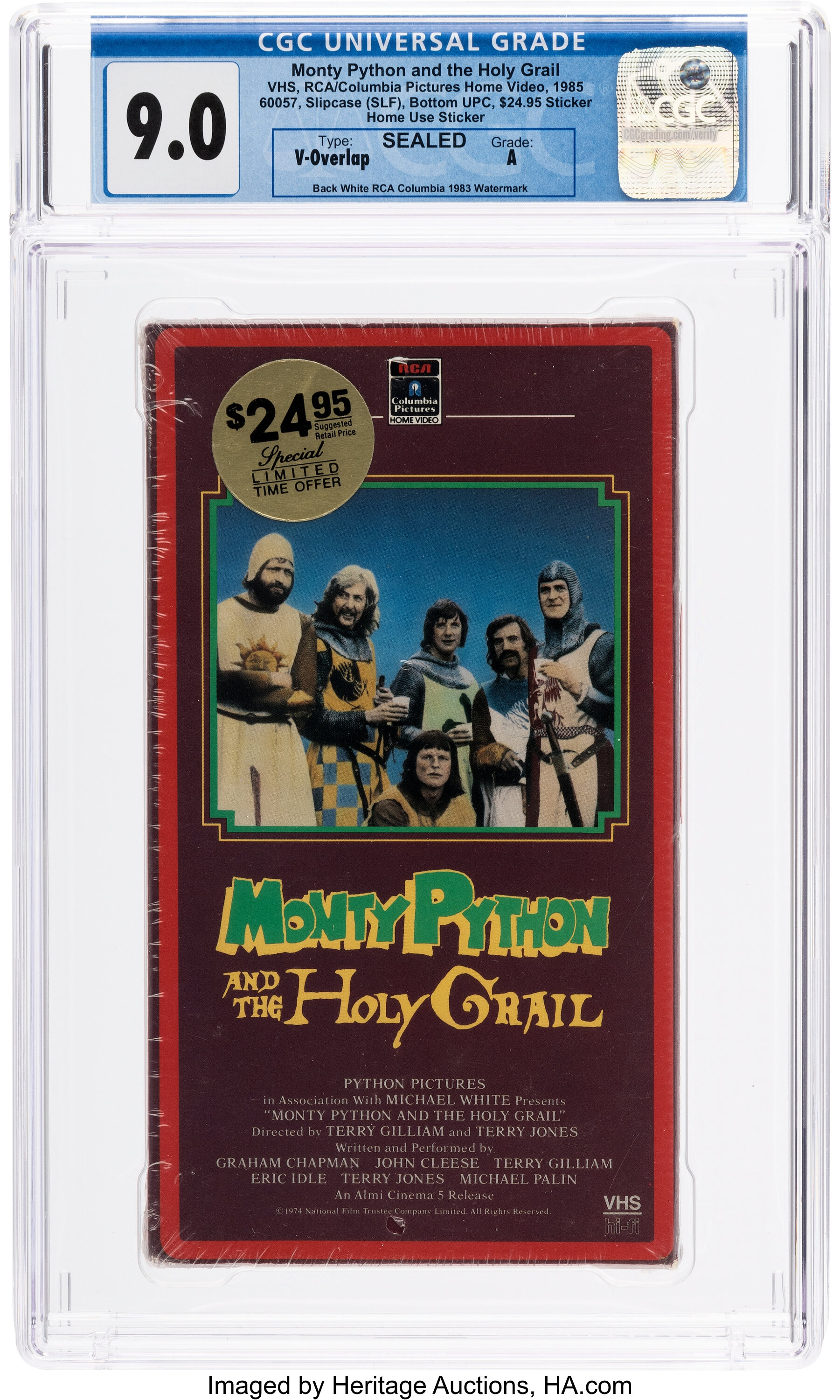 Monty Python and the Holy Grail VHS 1985 - CGC Home Video 9.0 and | Lot ...