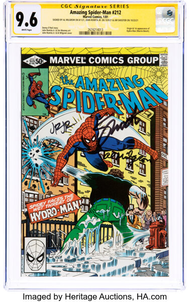 Modern Age (1980-Present):Superhero, The Amazing Spider-Man #212 Signature Series (Marvel, 1981) CGC NM+ 9.6 White pages....