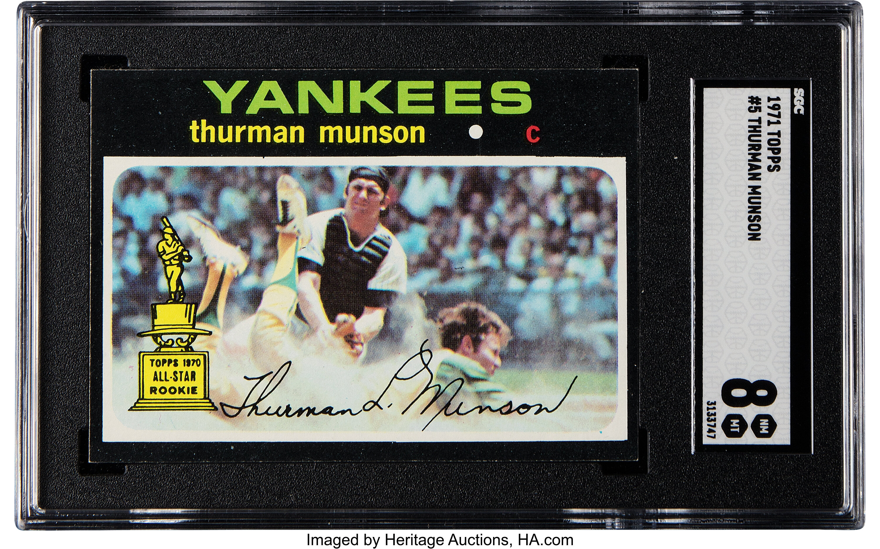 1971 Topps Thurman Munson 5 Sgc Nmmt 8 Baseball Cards Singles Lot 50668 Heritage Auctions 0986