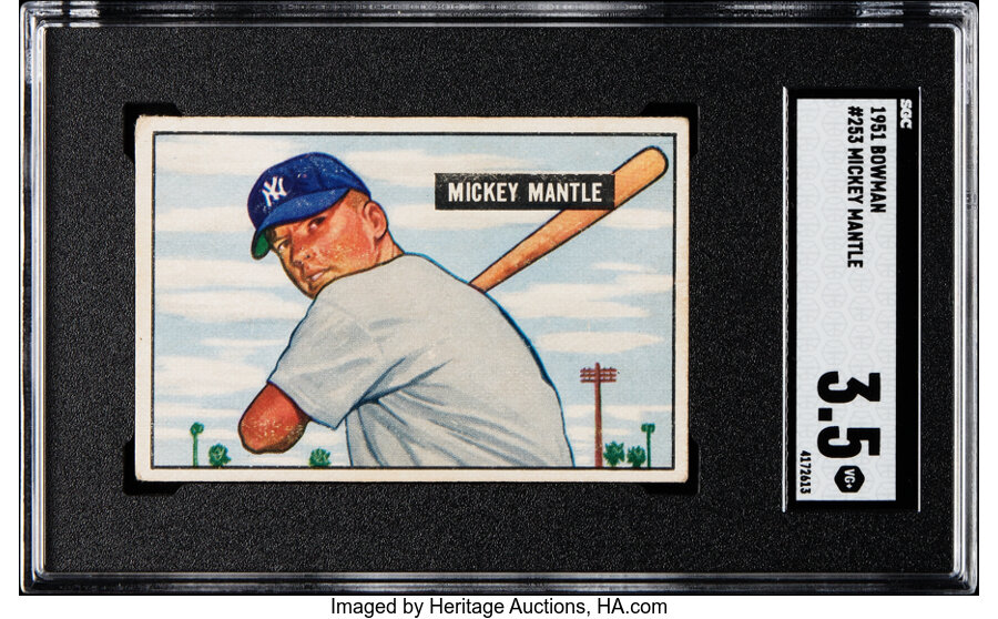 1951 Bowman Mickey Mantle Rookie #253 SGC VG+ 3.5