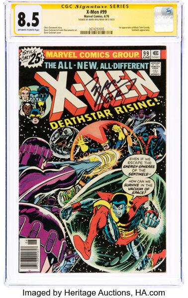 Bronze Age (1970-1979):Superhero, X-Men #99 Signature Series: Marv Wolfman (Marvel, 1976) CGC VF+ 8.5 Off-white to white pages....